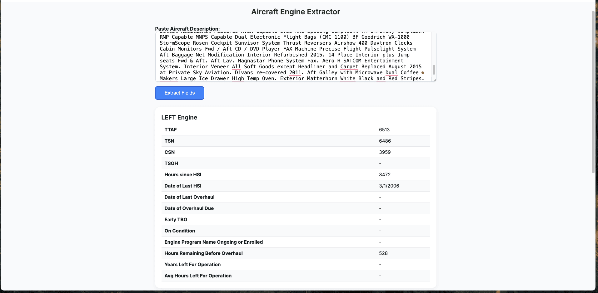 Aircraft Engine Valuation Pipeline